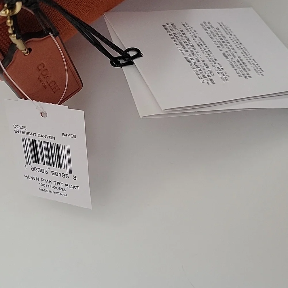 Coach Orange Jack-o'-Lantern Bucket Bag - Picture 2 of 3